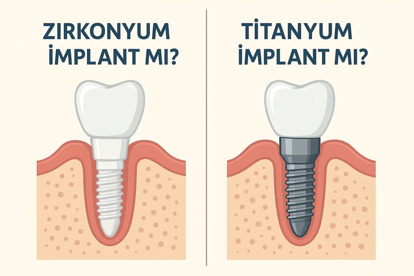 Zirkonyum vs Titanyum İmplant Hangisini Seçmelisiniz?